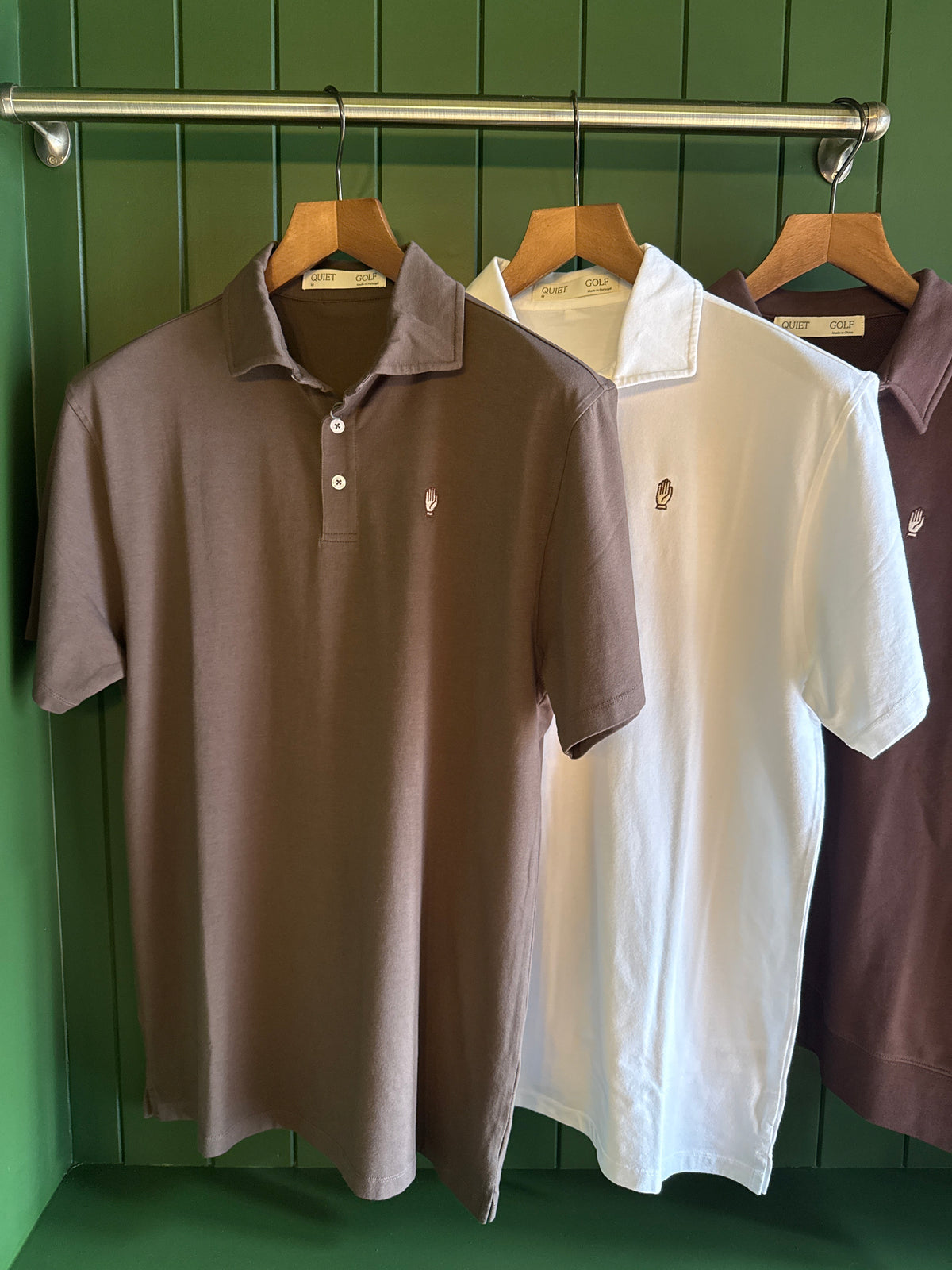 Quiet Golf Short Sleeve Polo - Brown